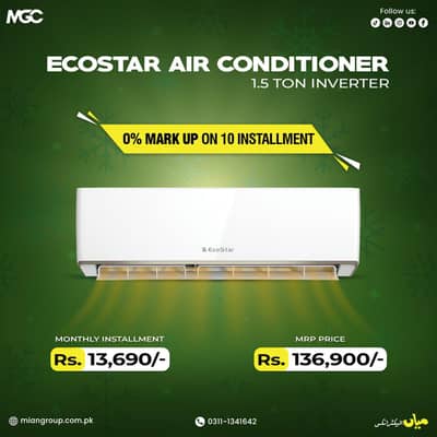 All Haier AC models available on MRP prices on easy installments