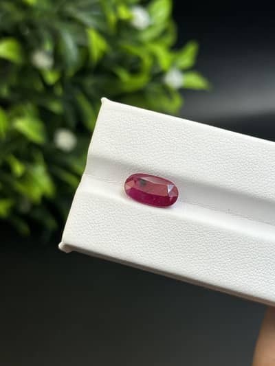 Natural Tajikistan Ruby 3.43 carat  stone with stone certificate