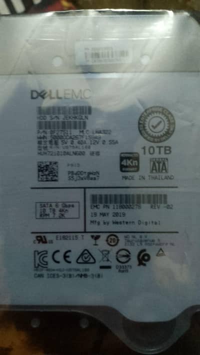 10Tb hard disk brand new pack dell company