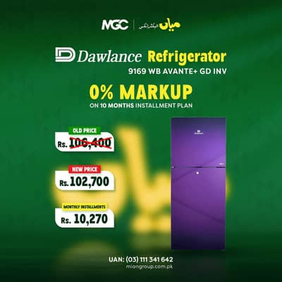 All Refrigerator Sale on Easy Installments With 0% markup . MGC