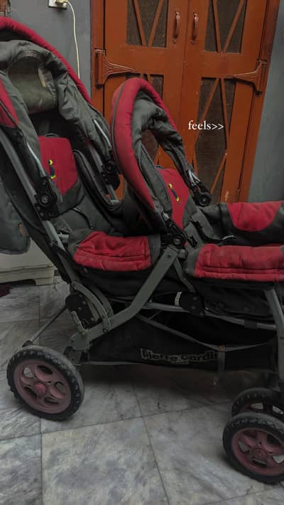 Pierre Cardin 2 seat pram