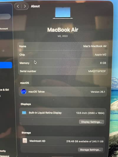 apple Macbook air 2022