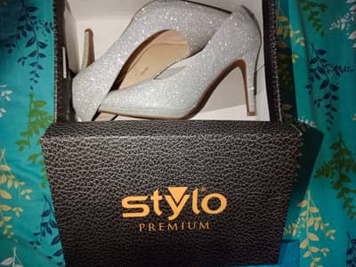Silver Bridal heels