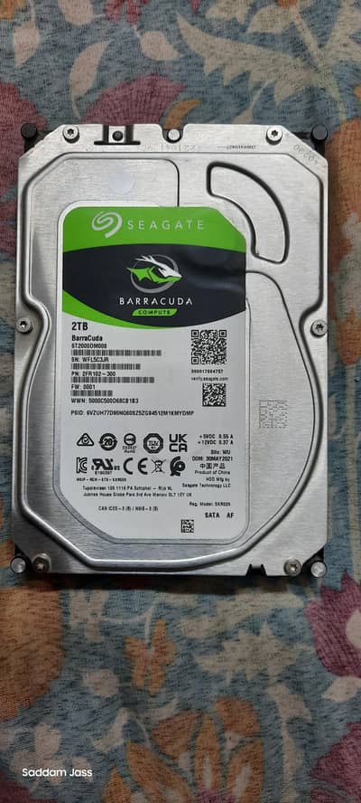 seagate BARRACUDA 2TB HDD 100% health