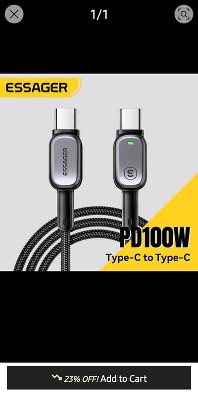 100 watts type c to type c super fast charging cables(01 meter)