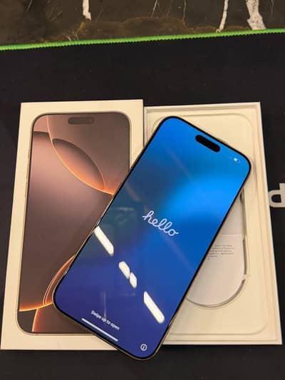 iphone 16 pro 256gb 10/10 with box non PTA sim time use