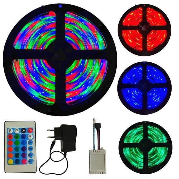 Waterproof 3528 RGB LED Strip Light Kit with Remote Control