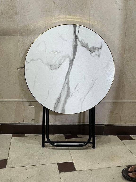 Coffee Table Dining Table and Laptop Table Wooden Top Metal Legs round  coffee table