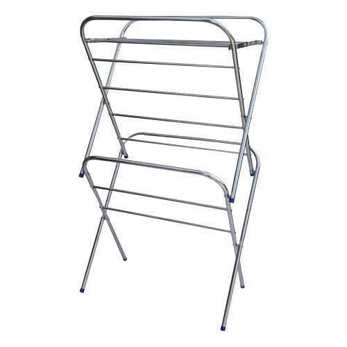 K-Shape Rustproof Folding Cloth Drying Stand for Households