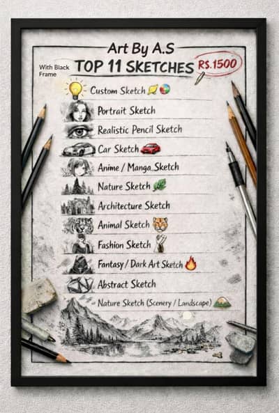 Any Sketch With Black Frame