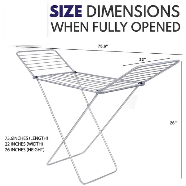 Foldable Laundry Drying Rack by Bean Bag Pakistan – Multi-Hanging Rod Design for Air Drying Clothes