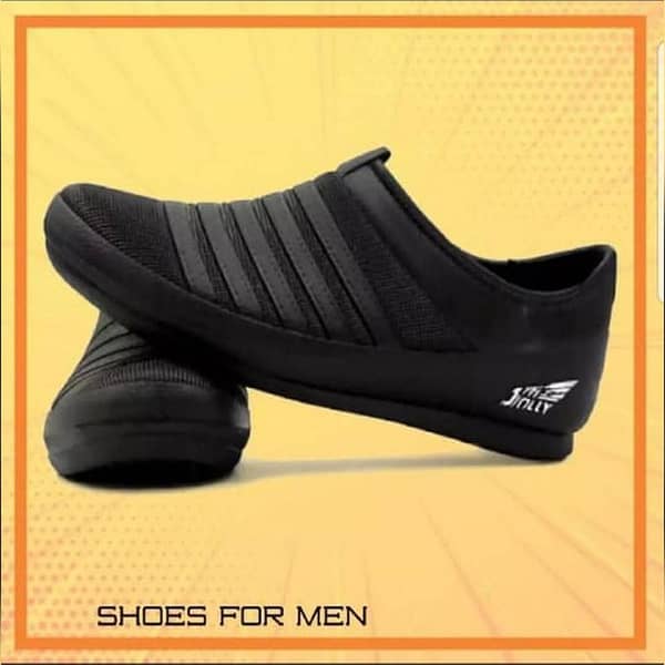 Black Rubber Jolly Stylish Shoes for Men - Casual Wear New Arrival