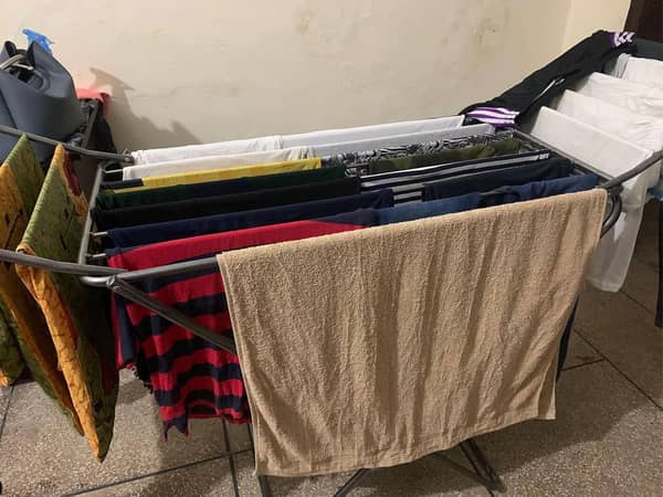 Folding Cloth Drying Stand with Durable Iron Rods