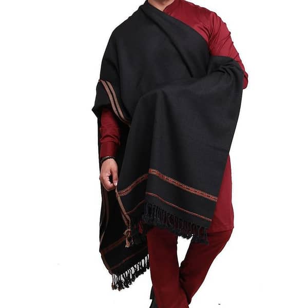 Kashmiri Dhussa & Pashmina Wool Shawl For Men (Pack of 2)