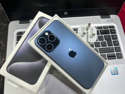 Iphone 15promax 256gb pta approved complete box  10by10 bh98%