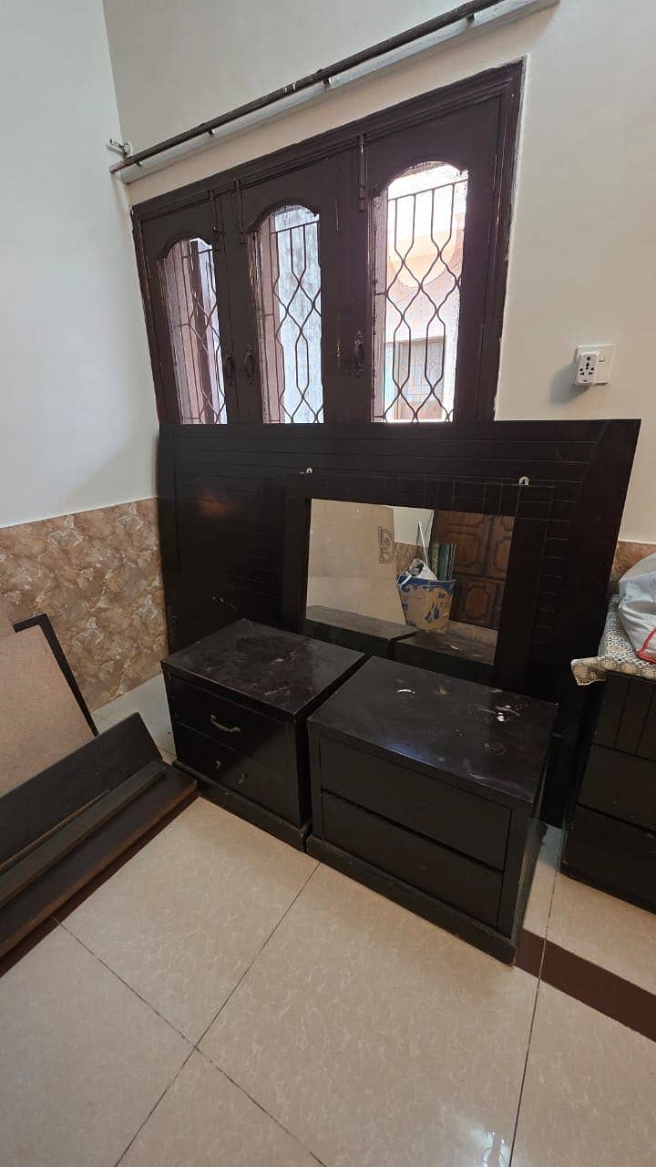Double bed || bed || dressing Table || side tables || 8/10 1