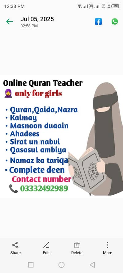 I am online Quran teacher for girls and womans