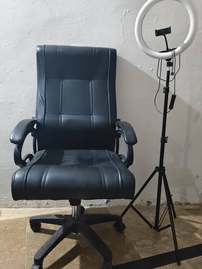 big size multi color ring light with camera stand and revolving chair