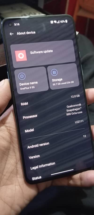 Oneplus 9 5g 12/256 dual sim cp read add plz