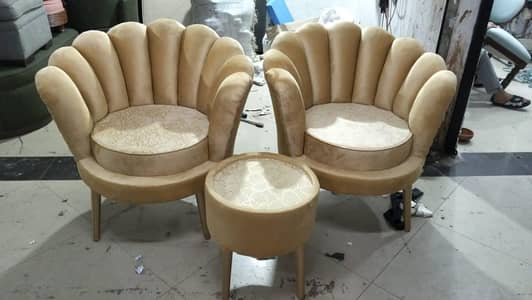 two chairs and coffee table