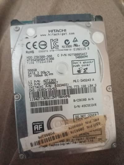 Laptop HDD 500gb 100% health