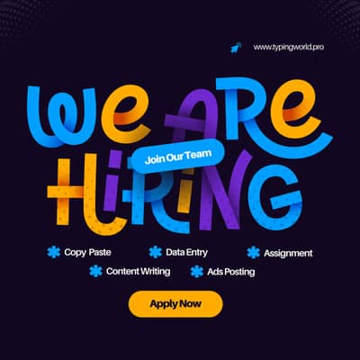 Typing job / Data Entry Job / Assignment Job / Online Job / Part Time