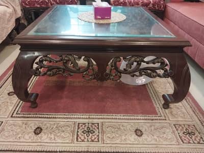 3 Wodden Coffee Table/ Center Table with Glass top