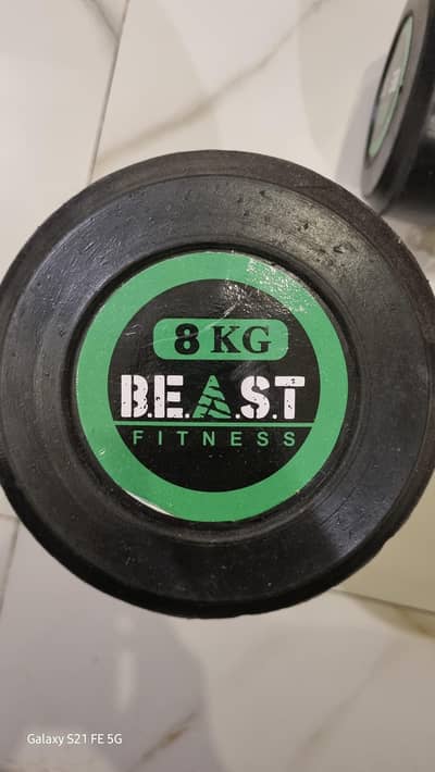 8 kilo dumbbell pair for sale in good condition