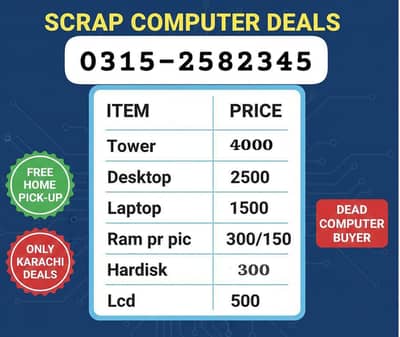 Cpu Scrap hi Scarp ki duniya 03152582345