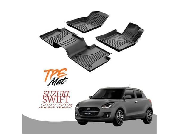 Suzuki Swift 2022-2025 TPR Car Floor Mats – Premium Anti-Slip Interior Protection