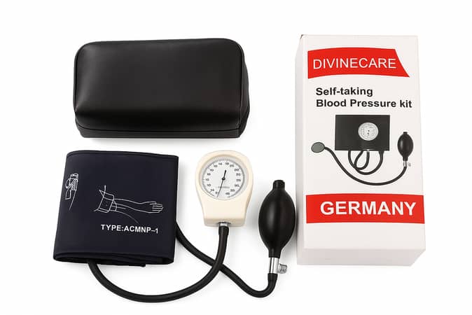 DIVINECARE Manual Blood Pressure Monitor Kit with Stethoscope | Accurate Self-Taking BP Machine & Sphygmomanometer Cuff | Easy Home & Professional Use (Germany Quality Design)