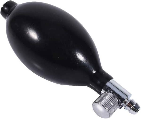 Premium Blood Pressure Bulb with Air Release Valve | Manual Inflation for Sphygmomanometer & Cervical Inflatable Devices | Latex Black | Universal BP Pump Replacement