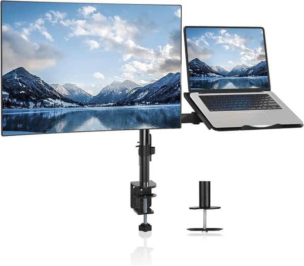 Adjustable Desktop Monitor Mount Stand for 15-33 Inch Screens | Heavy Duty | 8KG Load Capacity | VESA Compatible | 360° Rotation