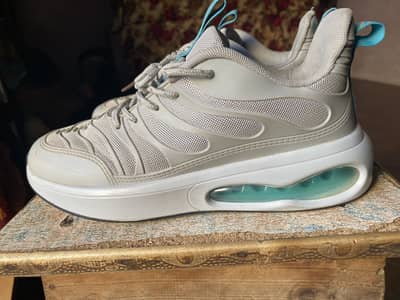 Grey Sports Sneakers with Air Cushion | Comfortable Running Shoes