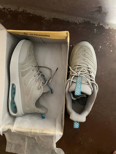 Grey Sports Sneakers with Air Cushion | Comfortable Running Shoes