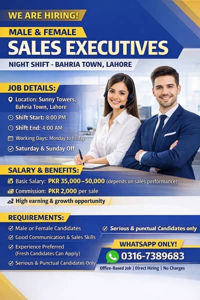 Sales Executives required