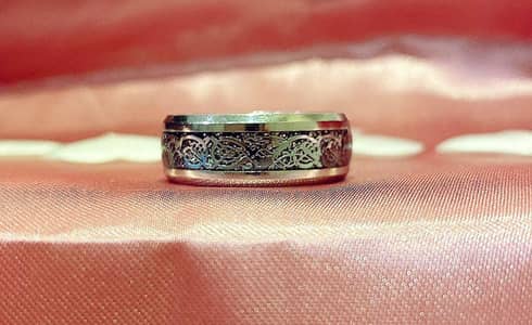 silver dragon king titanium band