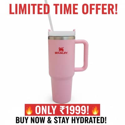 Stanley Pink Insulated Tumbler with Handle & Straw – Brand new 