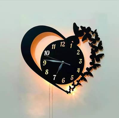 Wall clock Heart design Analogue