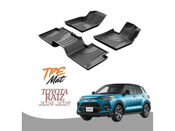 Toyota Raize 2024-2025 TPR Car Floor Mats – Premium Anti-Slip Interior Protection
