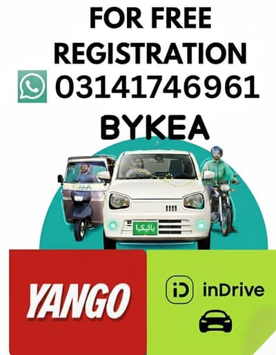 Bykea indrive yango rider jobs