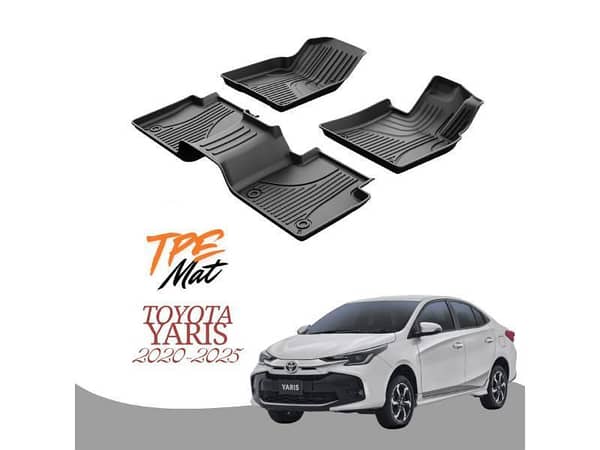Toyota Yaris 2020-2025 TPR Car Floor Mats – Premium Anti-Slip Interior Protection