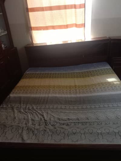 Wooden king size bed