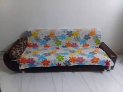 Sofa cum bed wooden in good condition