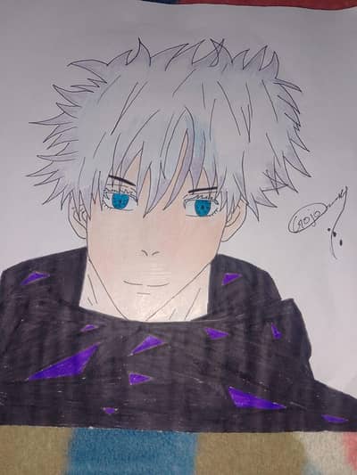 Anime art on computer paper for Sale