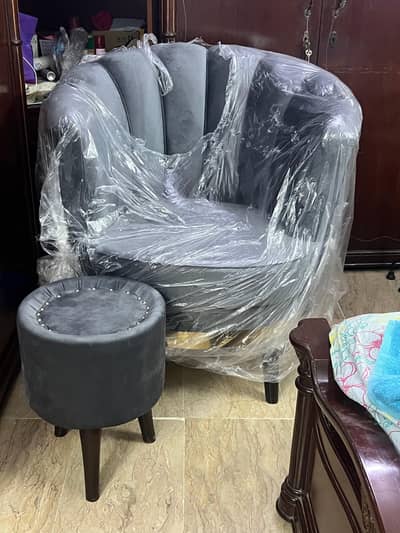 sofa unused available for sale with footrest