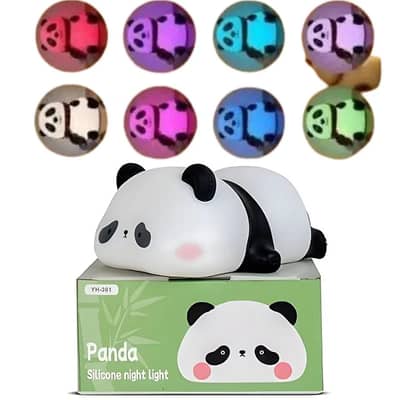 Cute Panda Soft Silicone LED Animal Bedside Lamp | Tap Control & USB R