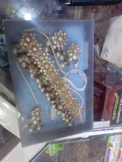 “Kundan Choker Necklace Set with Earrings | Imitation Bridal Jeweller