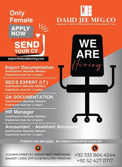 Accountant  Job | Export Documentation Job | Expereince Staff | Jobs