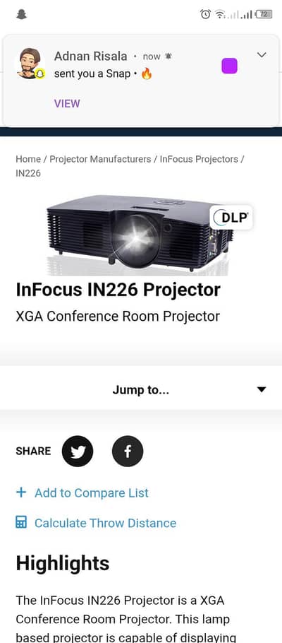 Infocus hd projector
